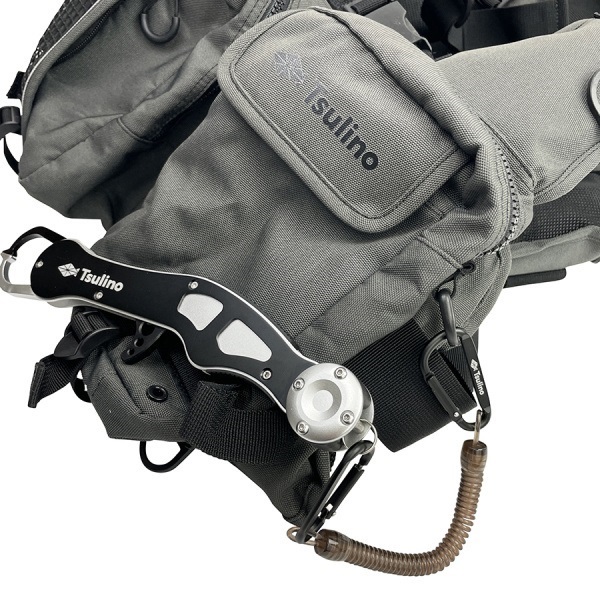 Wカラビナ付きスプリングコード